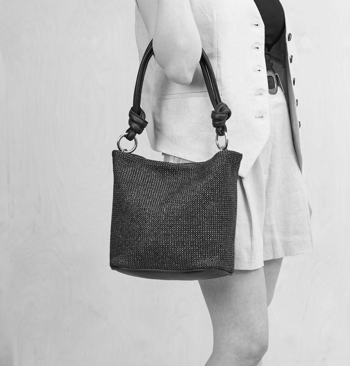 Daniella Lehavi Dallas Hobo Bag in Mocca Straw available at Barbara Katz