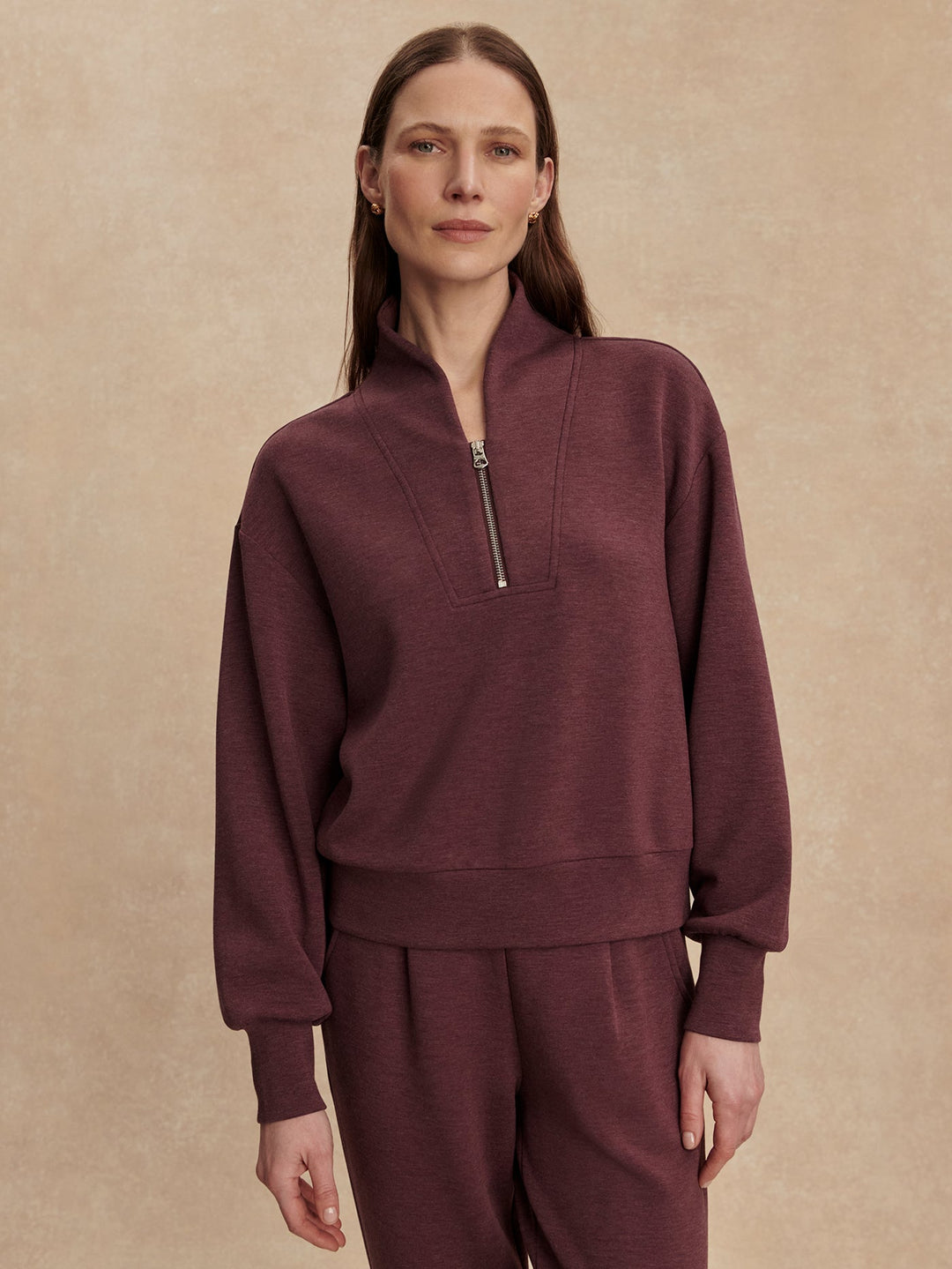 Varley Davidson Sweatshirt in Sassafras Marl available at Barbara Katz