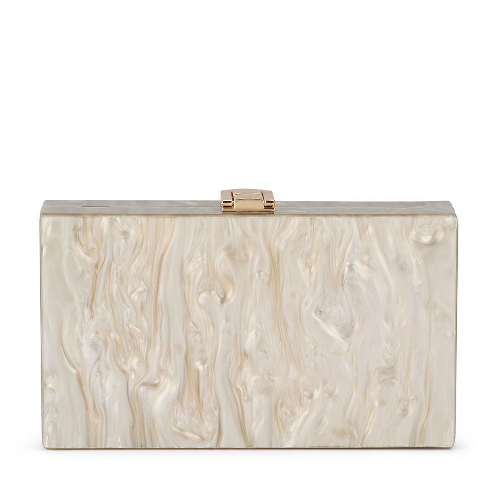Olga Berg Erika Acrylic Wave Bag in Natural available at Barbara Katz