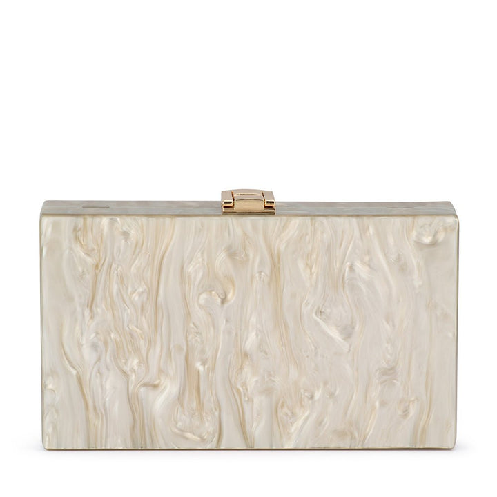 Olga Berg Erika Acrylic Wave Bag in Natural available at Barbara Katz