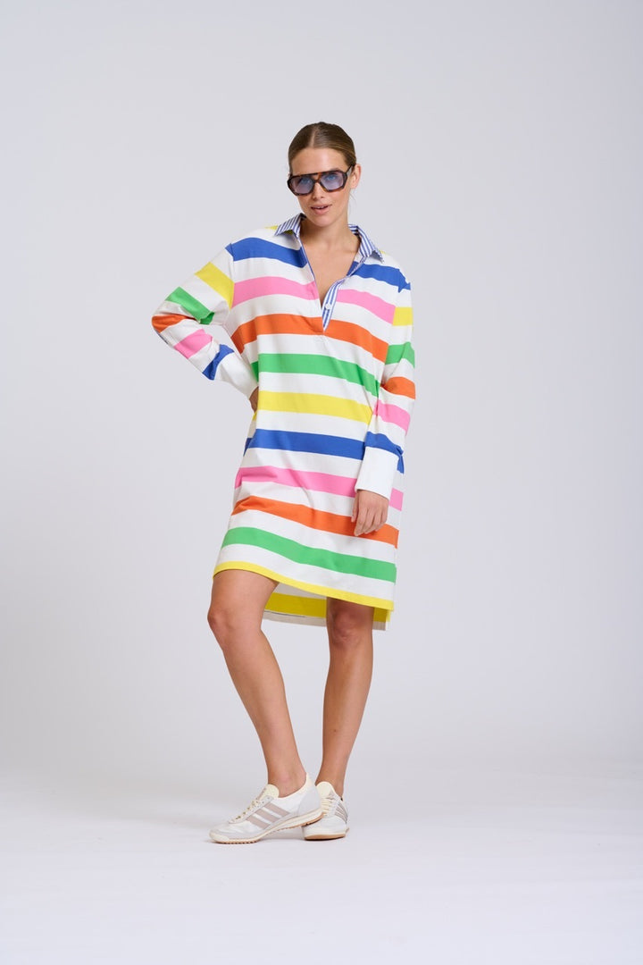 EST Summer Rugby Dress in Bright Stripe available at Barbara Katz