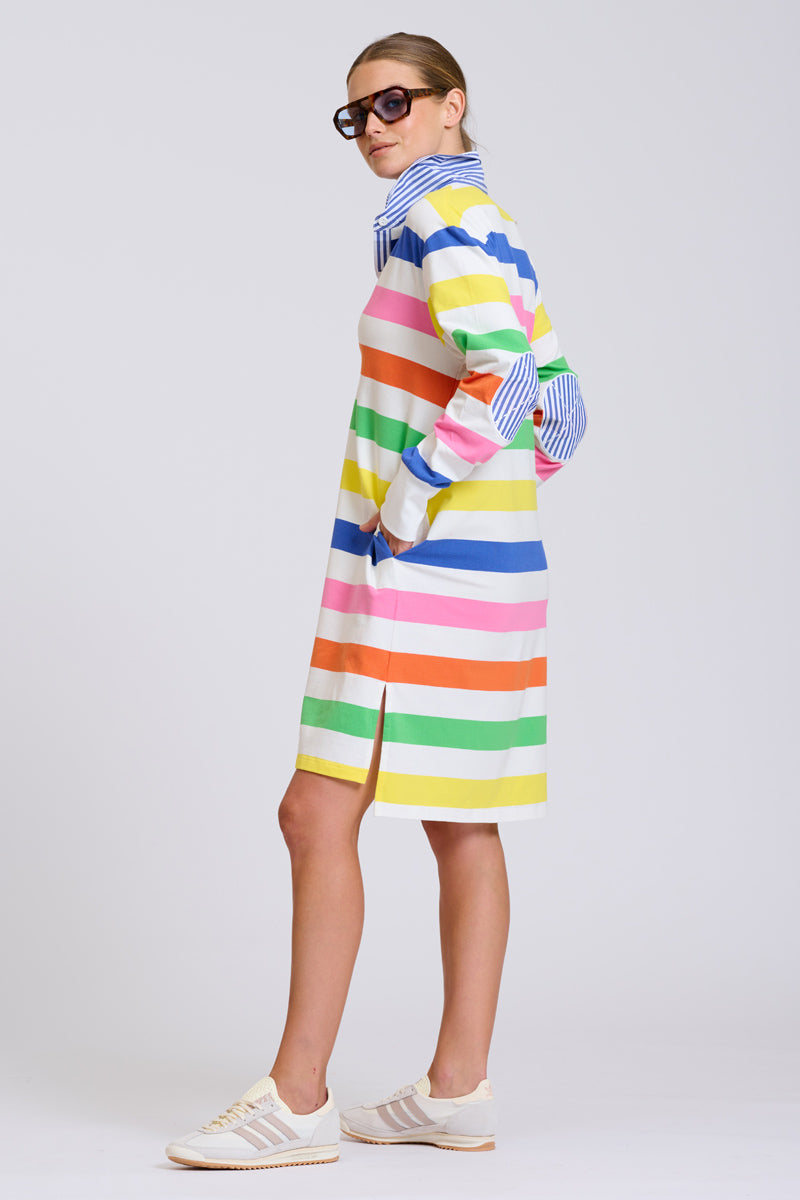 EST Summer Rugby Dress in Bright Stripe available at Barbara Katz