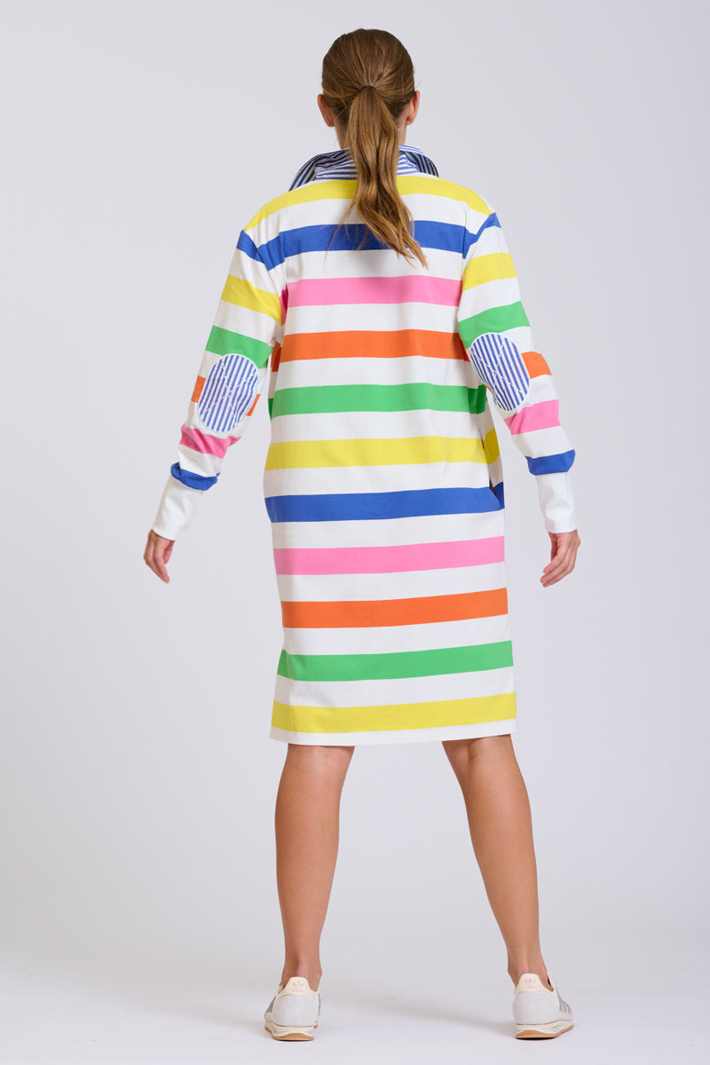 EST Summer Rugby Dress in Bright Stripe available at Barbara Katz