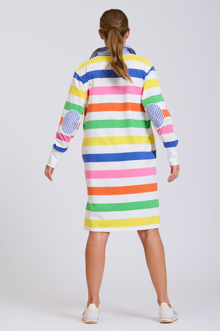 EST Summer Rugby Dress in Bright Stripe available at Barbara Katz