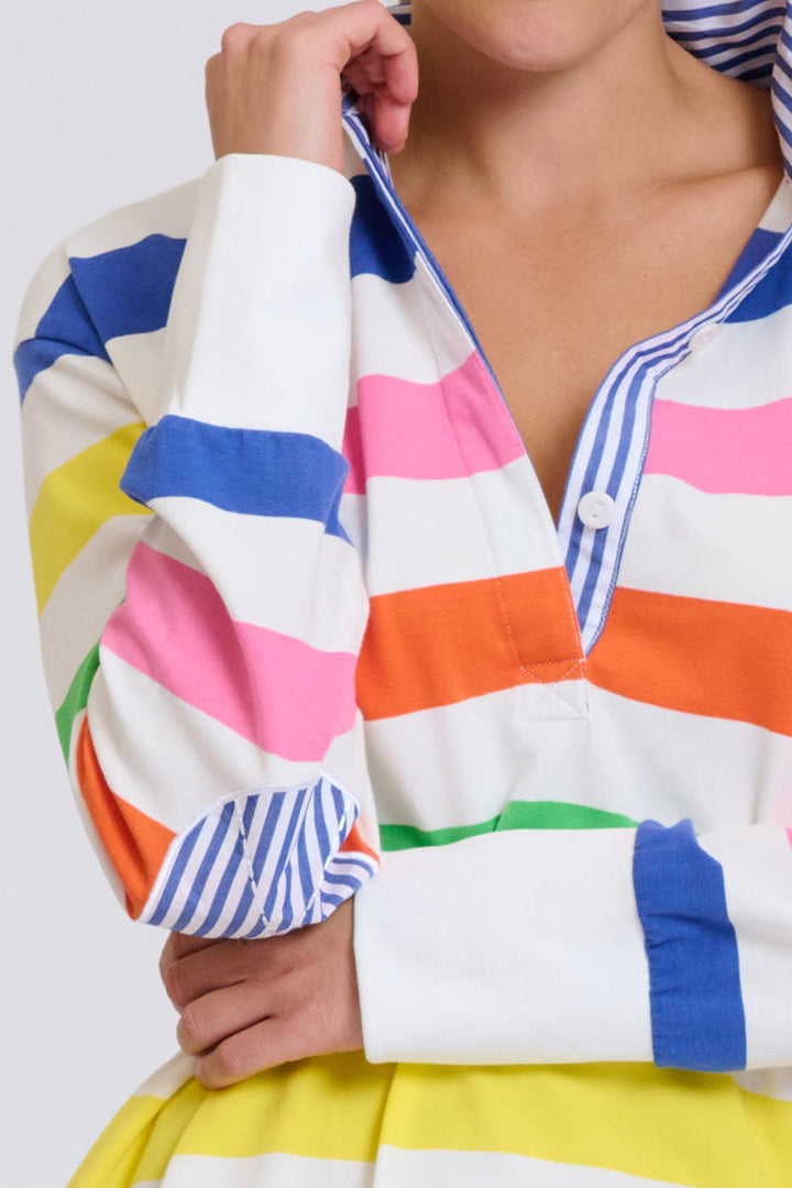 EST Summer Rugby Dress in Bright Stripe available at Barbara Katz
