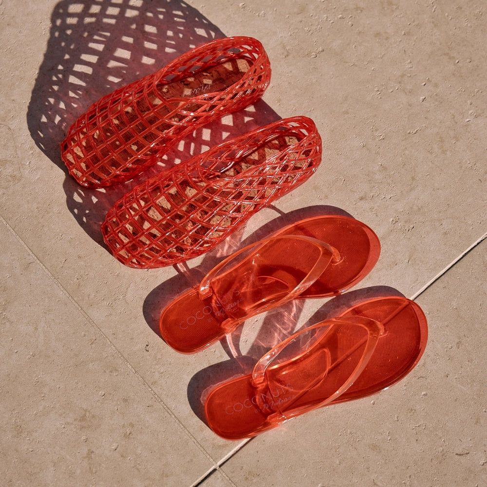 Matisse Olsen Jelly Flip Flop in Red available at Barbara Katz