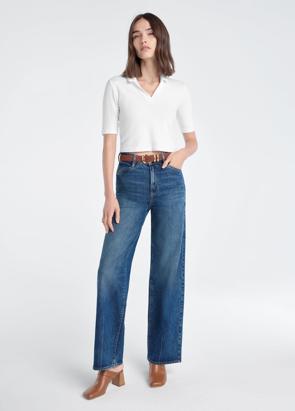 Favorite Daughter The Reading Polo in White available at Barbara Katz