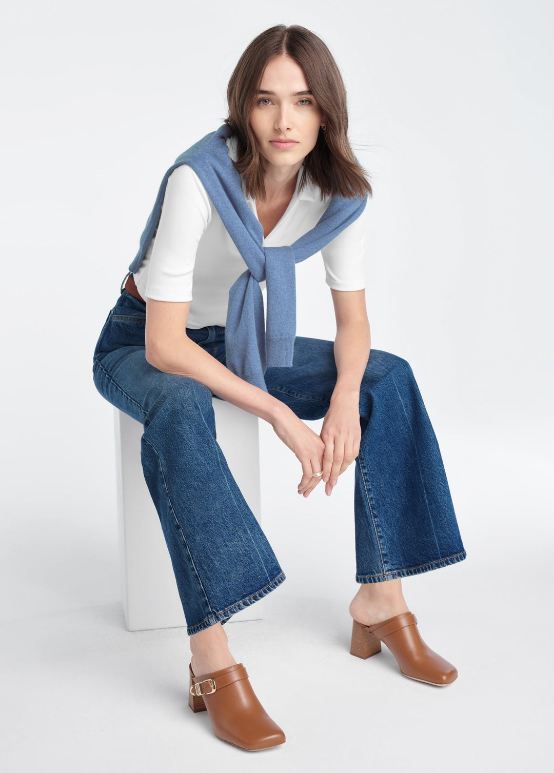 Favorite Daughter The Reading Polo in White available at Barbara Katz