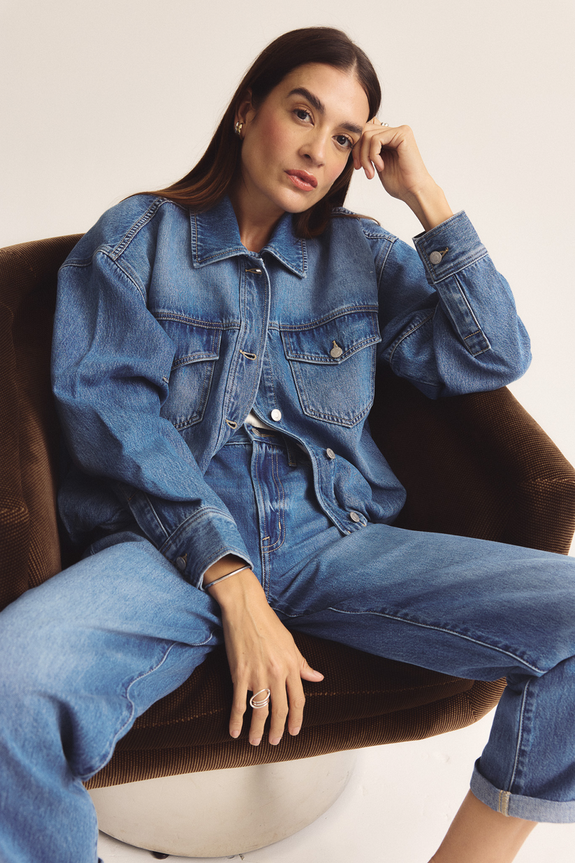 Pistola Bibi Blouson Trucker Jacket in Heartfelt available at Barbara Katz