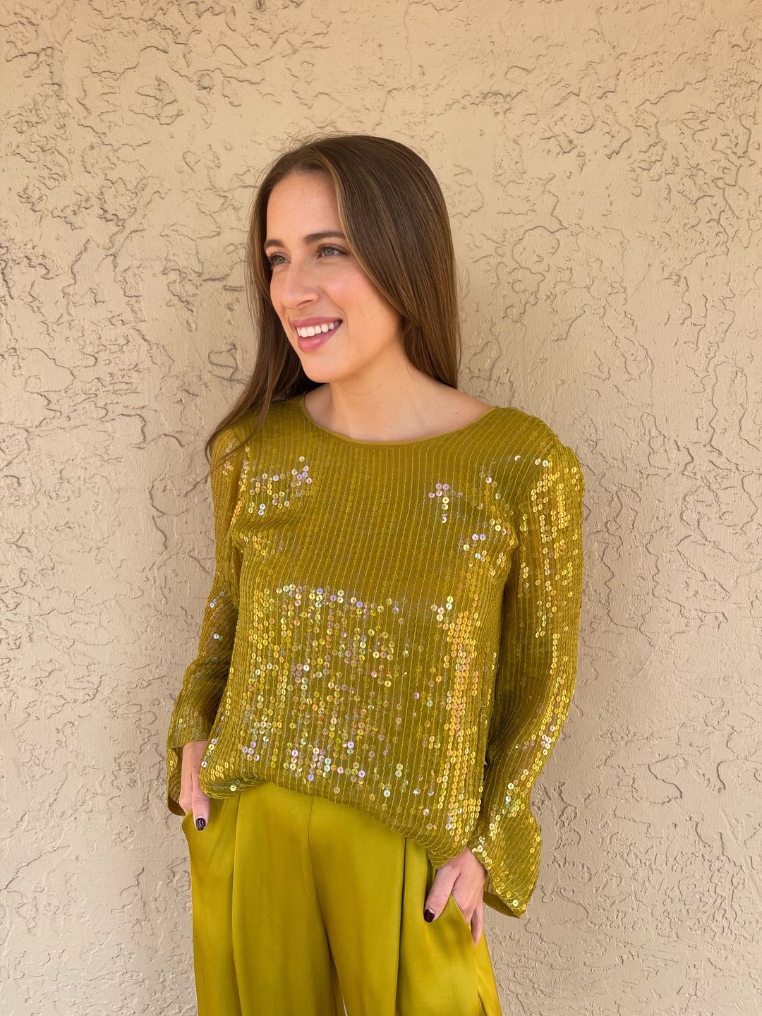 Velvet Evie Sequin Top - Aurora