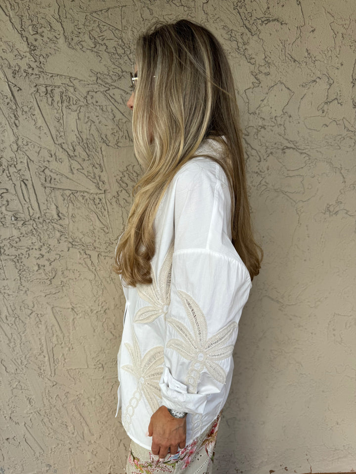 Hemant & Nandita Ari Long Sleeve Shirt - White