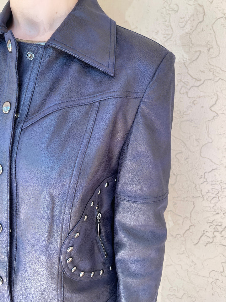 Cropped Jacket with Mate Stud