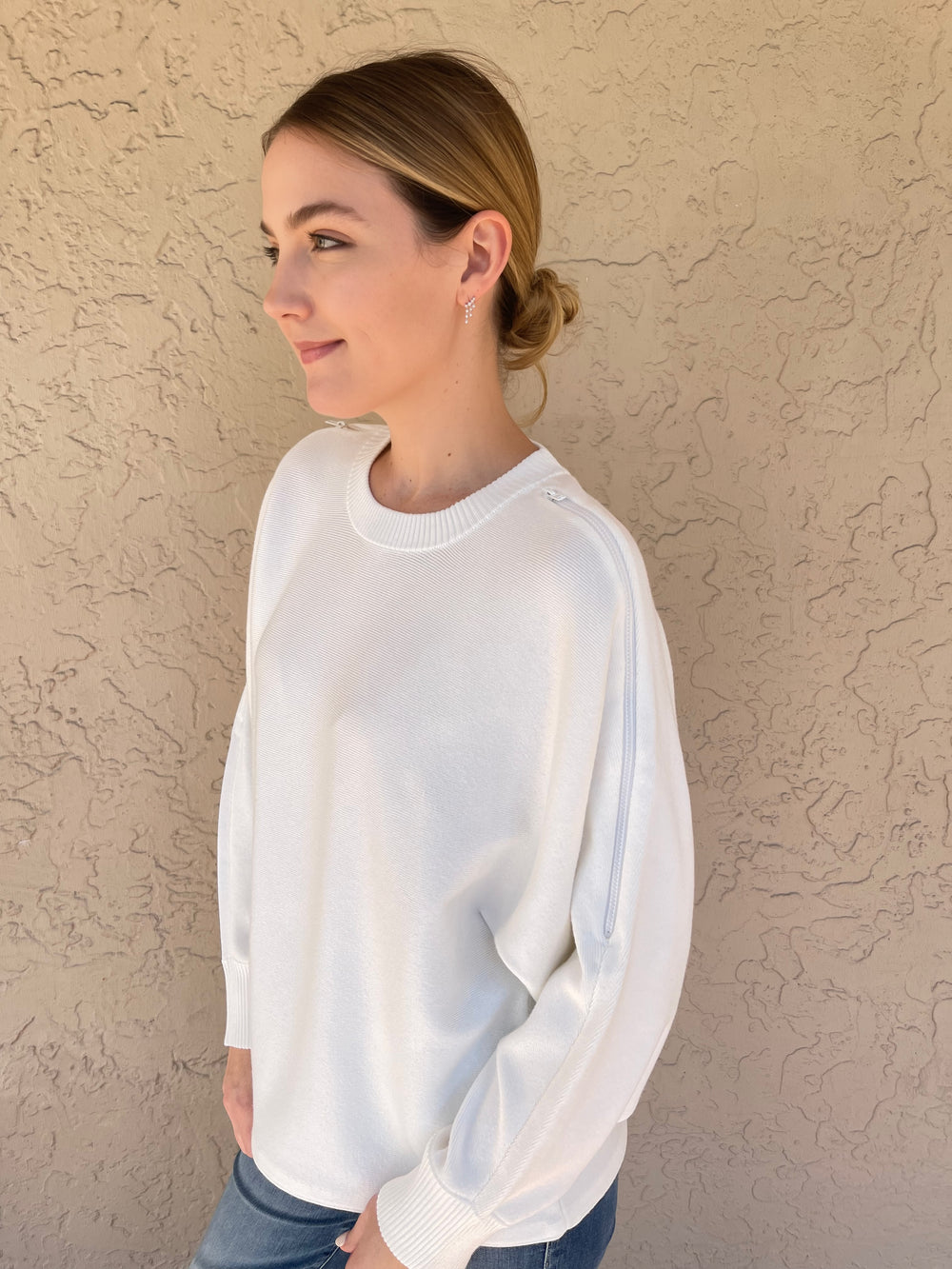 Crew Dolman Pullover - Ivory