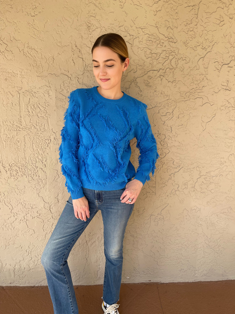 Crew Neck Pullover - Blue