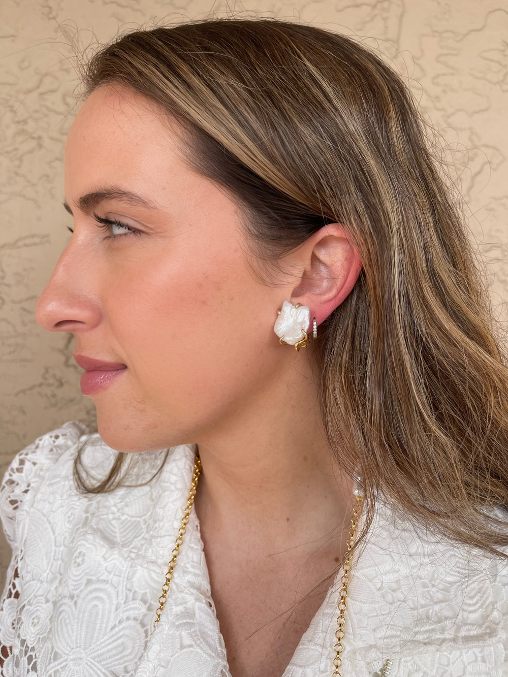 BOUNKIT Keshi White Pearl Earring
