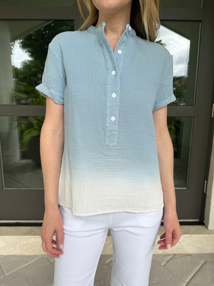 Pure Amici Gauze Dip Dye Top