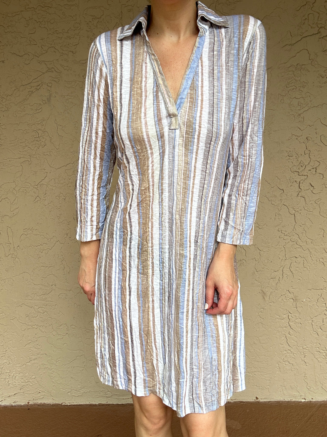 David Cline Johnny Collar Dress - Desert