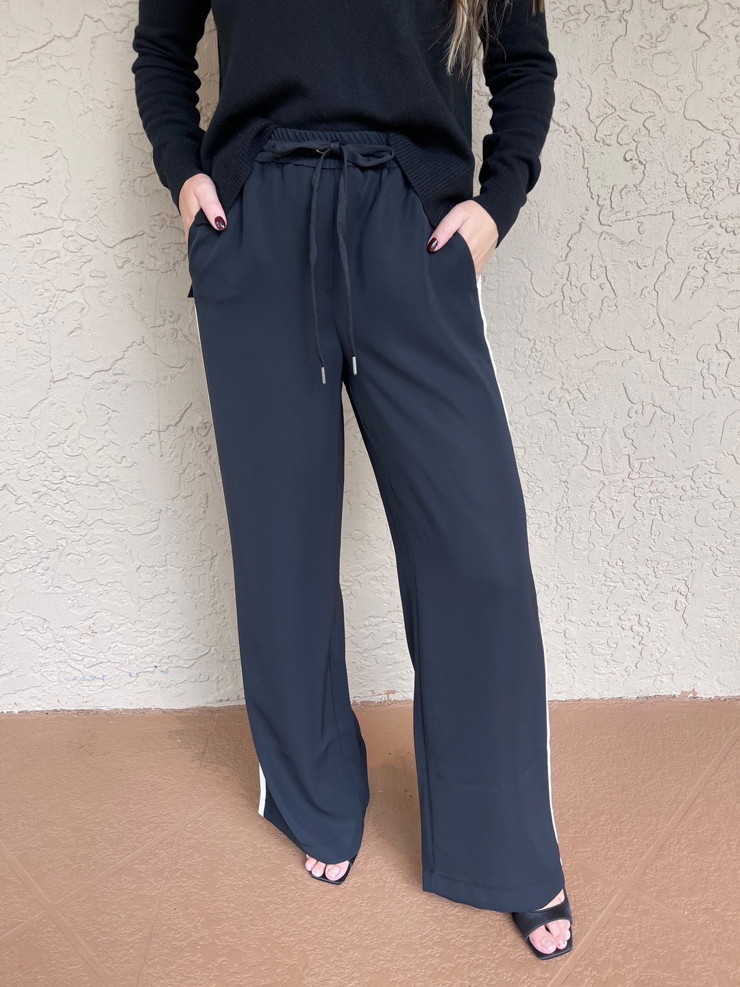 Summum Floud Side Stripe Wide Leg Pant 