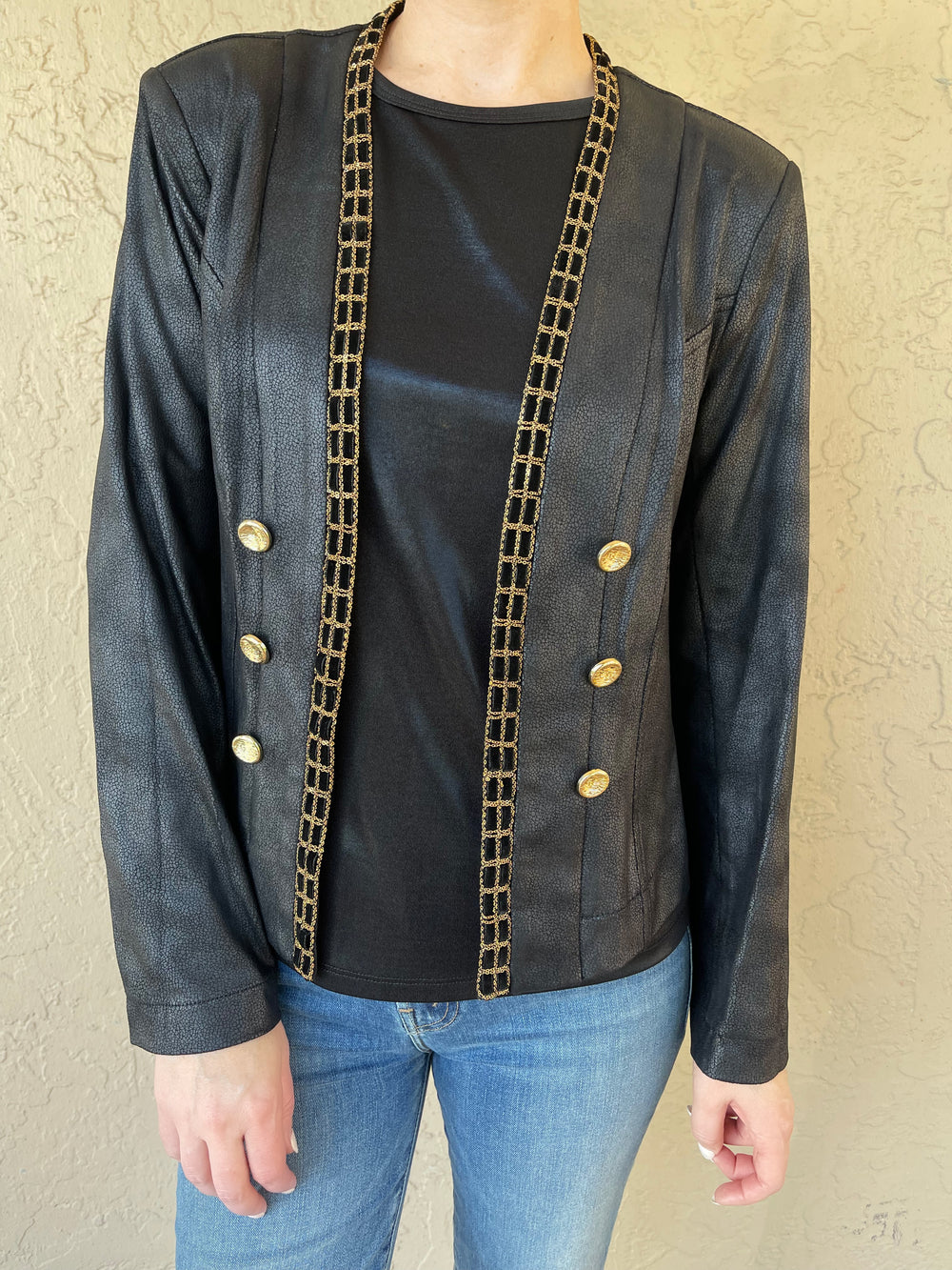 Jacket with Gold Zipper Detailing