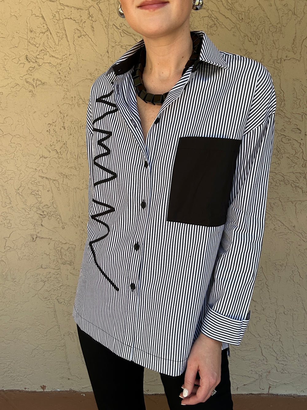 Woven Shirt with Stripes