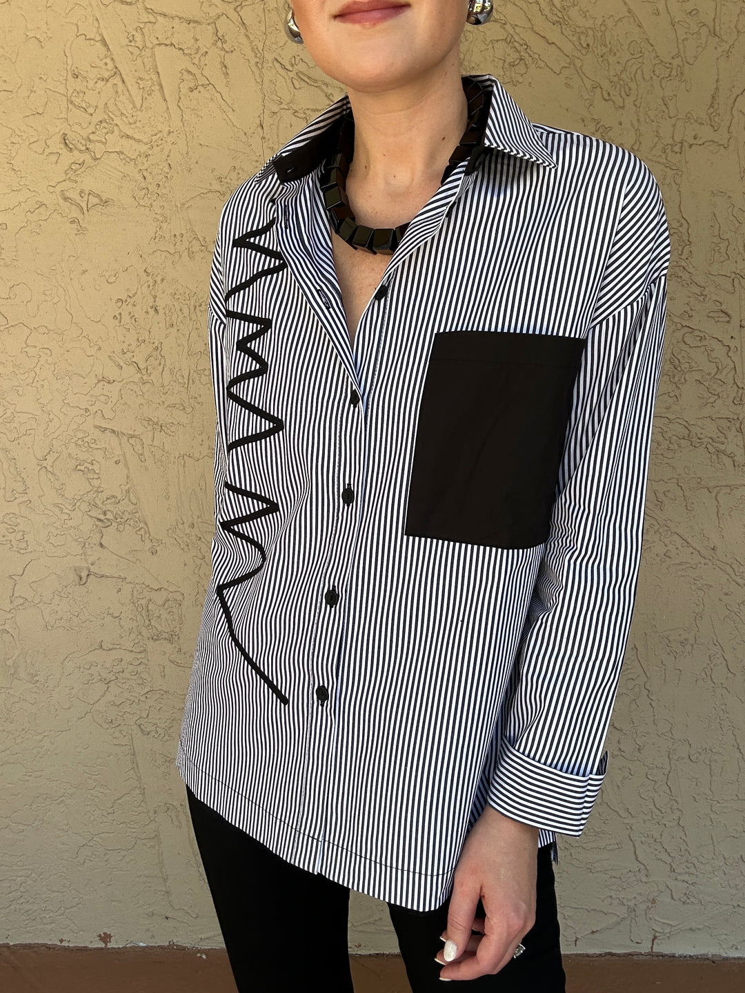Woven Shirt with Stripes