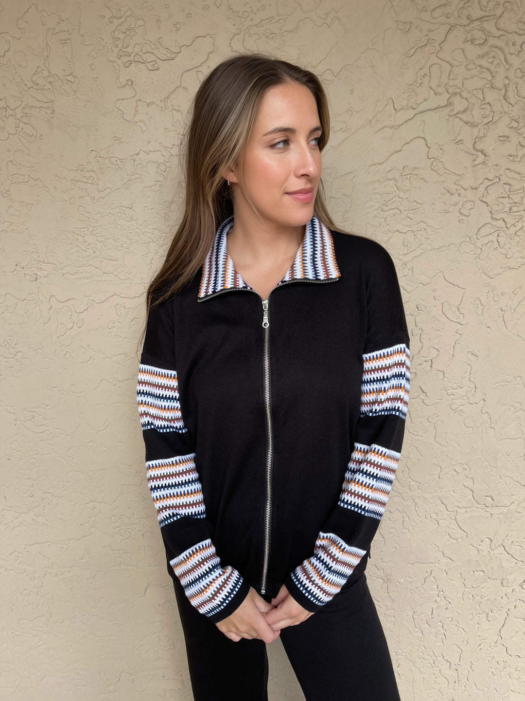 Multi Stitch Zip Jacket