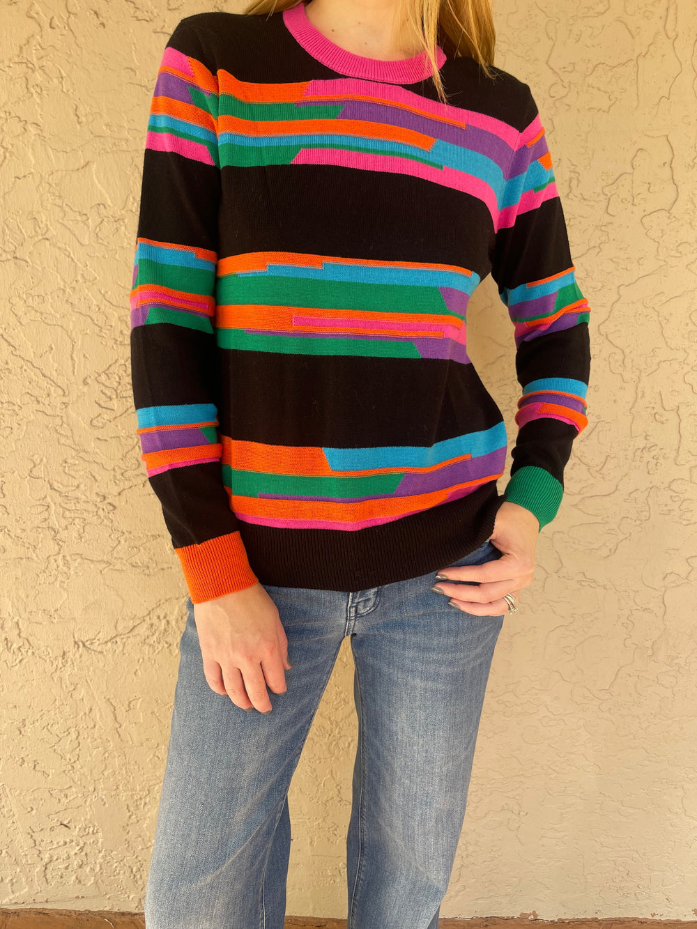 Zaket & Plover Jacquard Stripe Sweater