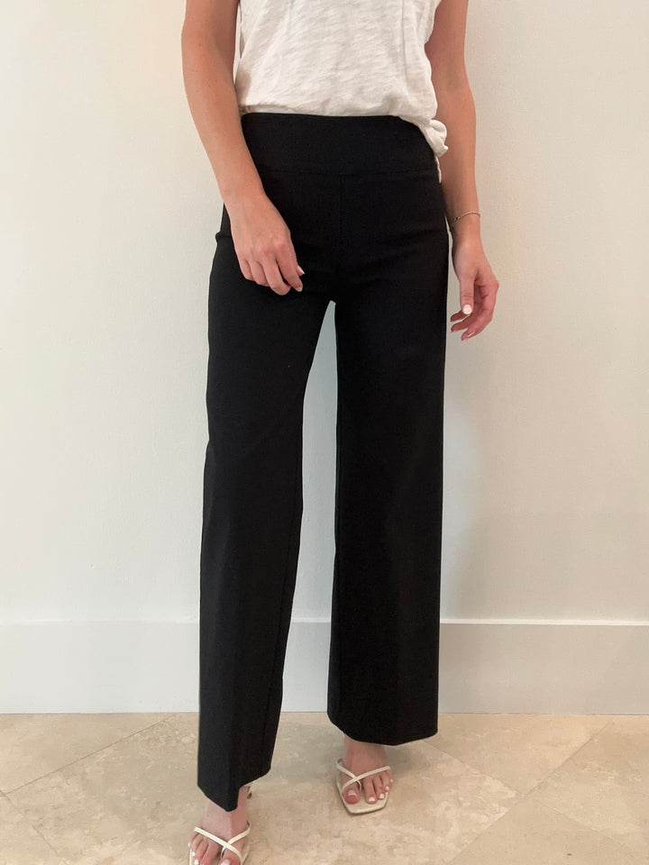 Control Stretch Wide Leg Pant - Black