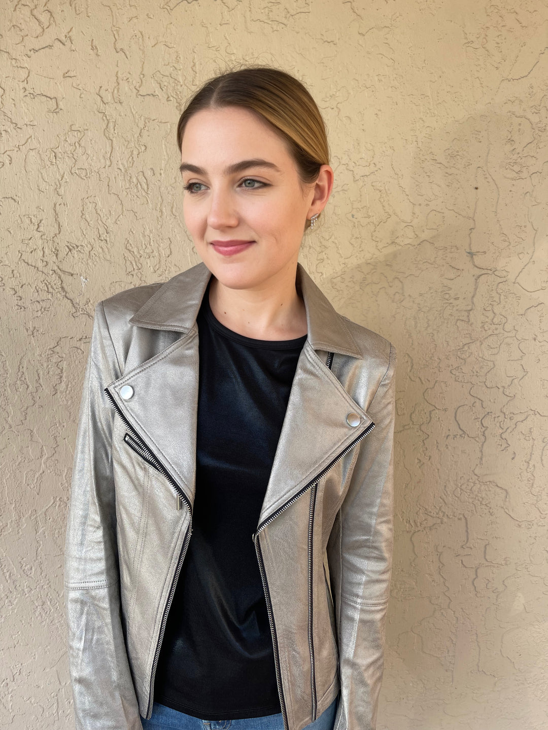 Cropped Metallic Jacket