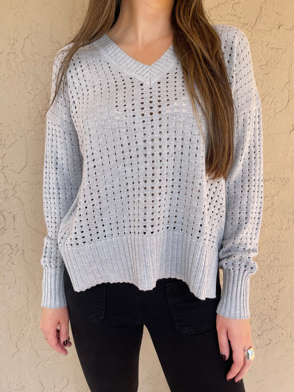 Pure Amici Silver V Sweater