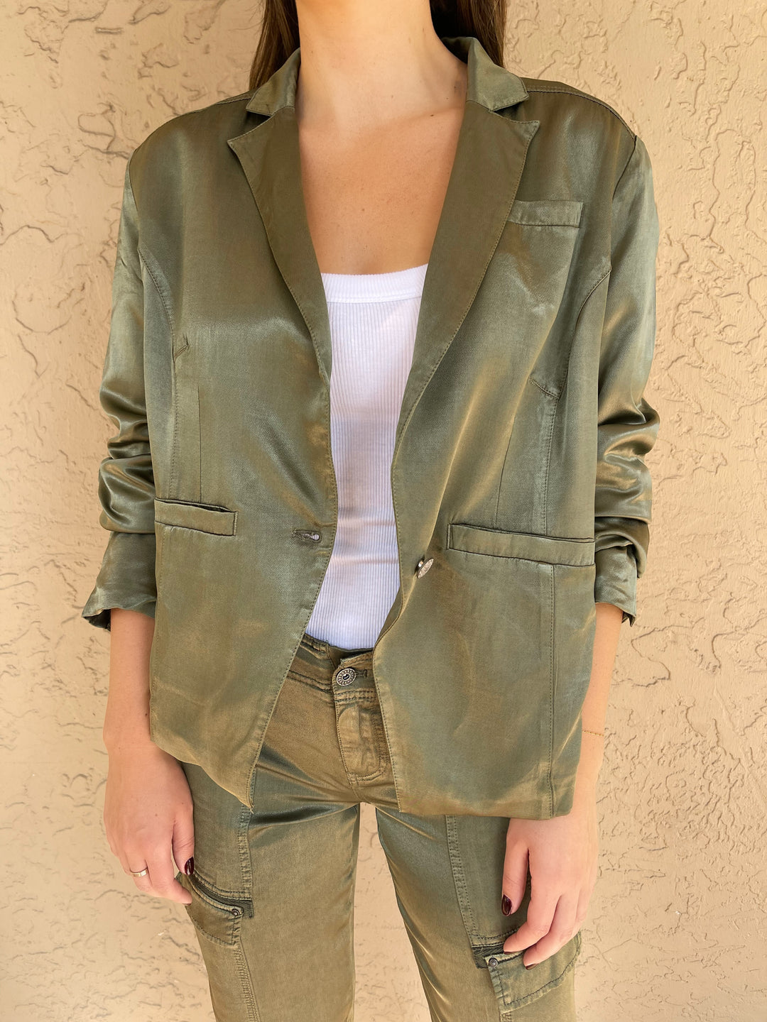 Marrakech Citrine Blazer - Olive
