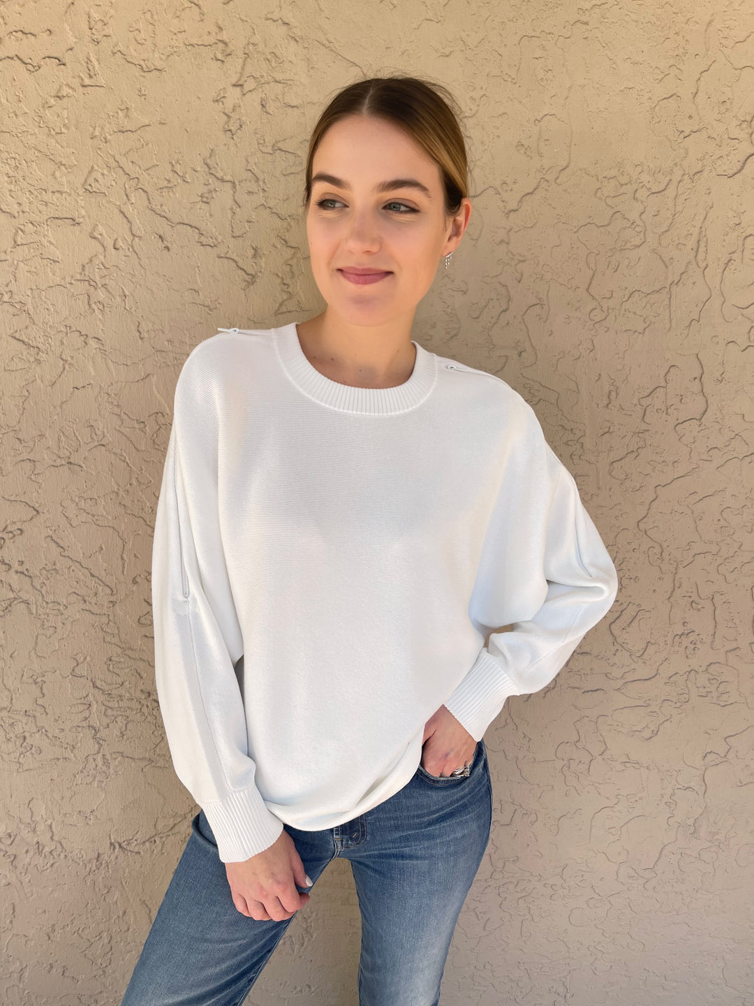 Crew Dolman Pullover - Ivory