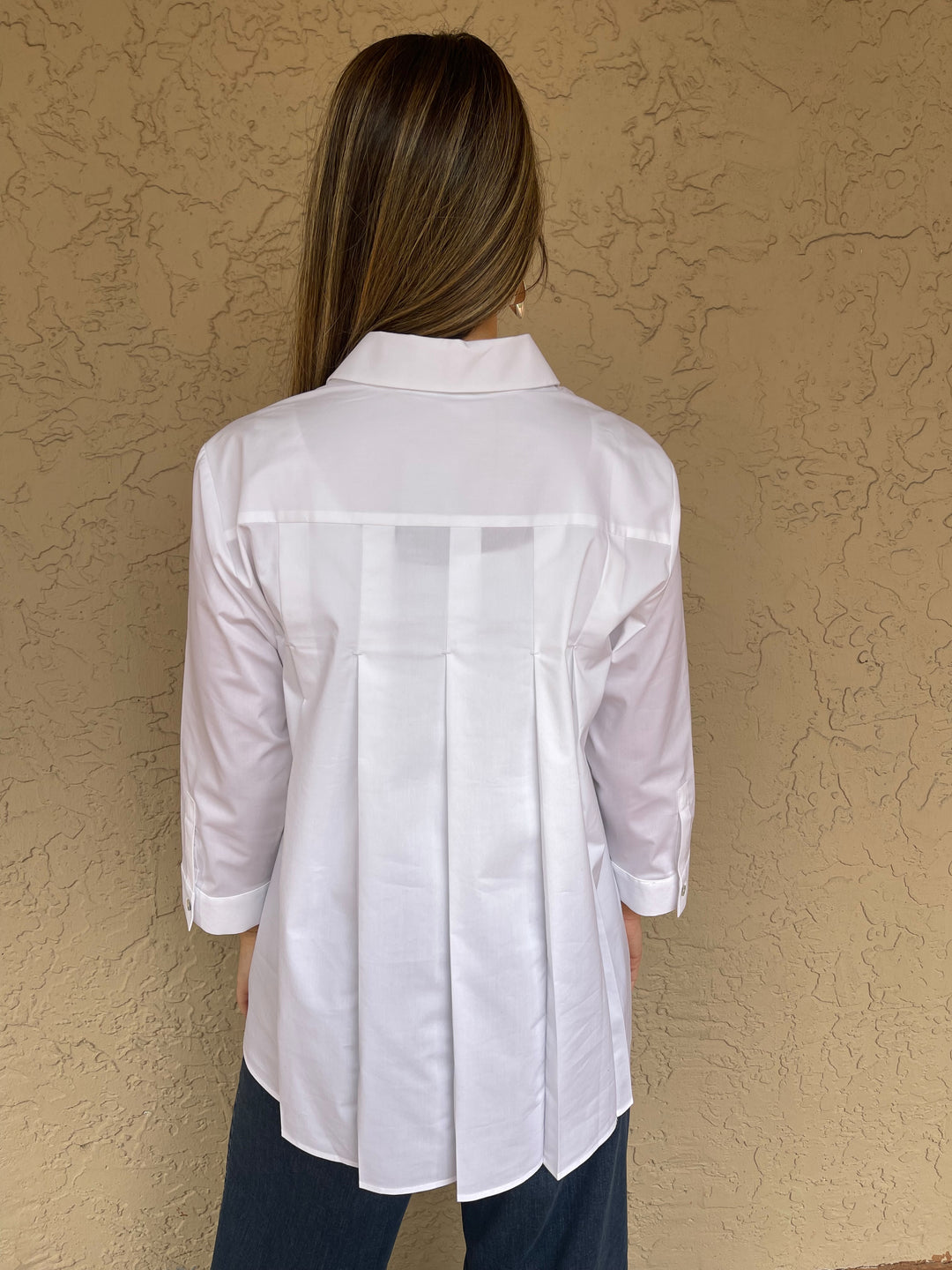 Hinson Wu 3/4 Sleeve Sara Shirt - White