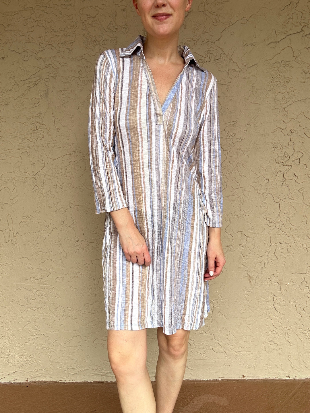 David Cline Johnny Collar Dress - Desert