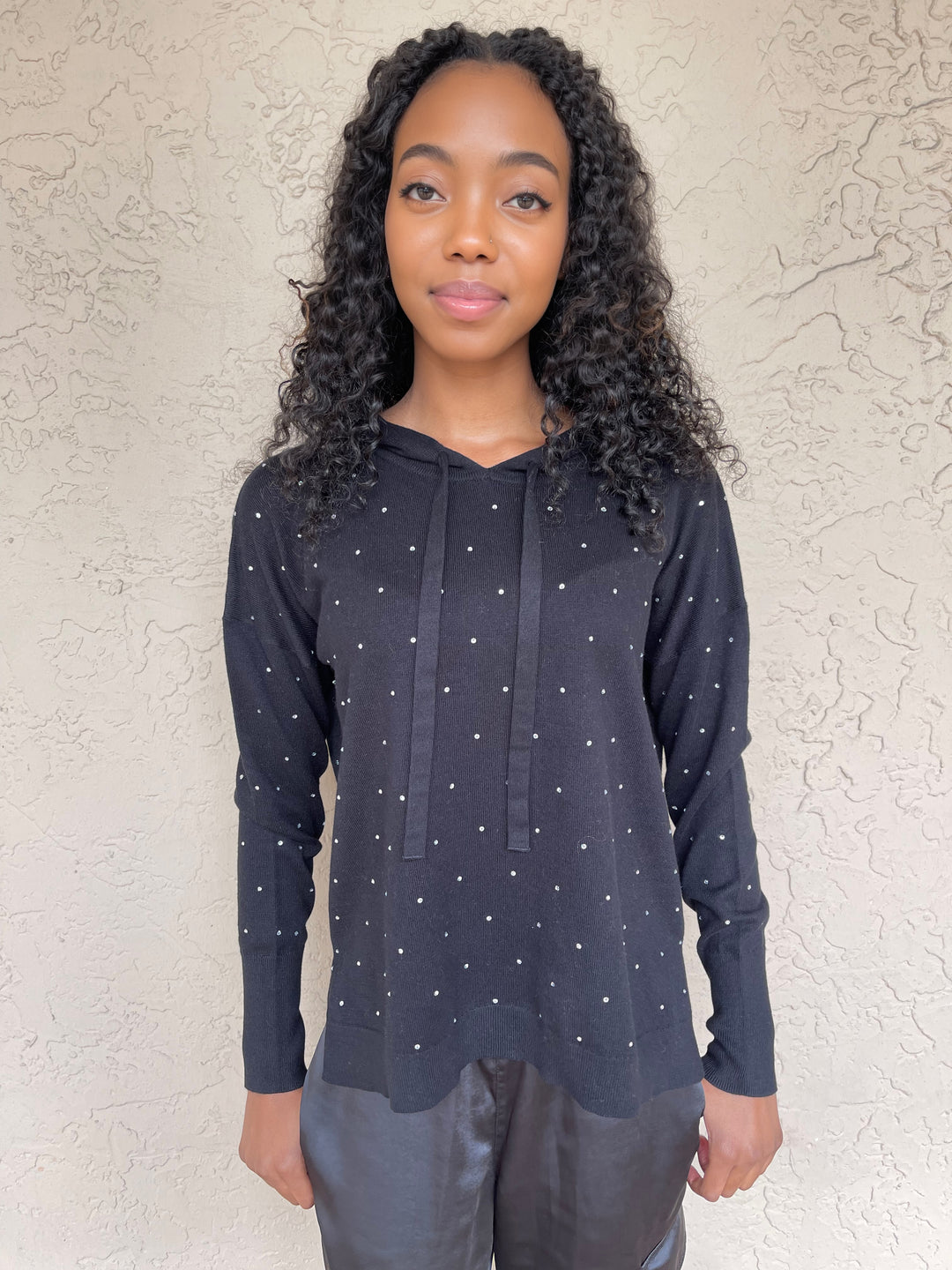 J Society Rhinestone Hoodie - Black