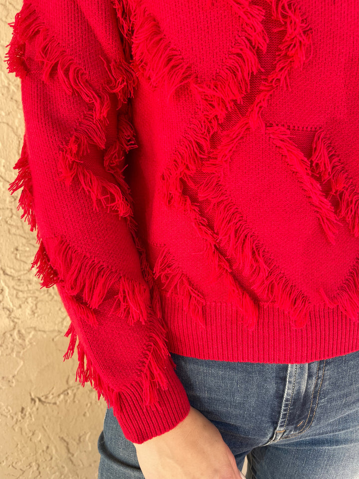 Crew Neck Pullover - Tango Red
