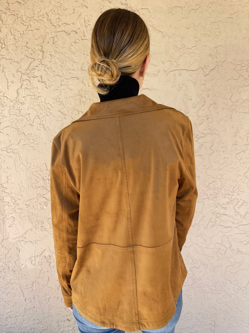 Elliot Lauren - Vegan Suede Button Front Shacket