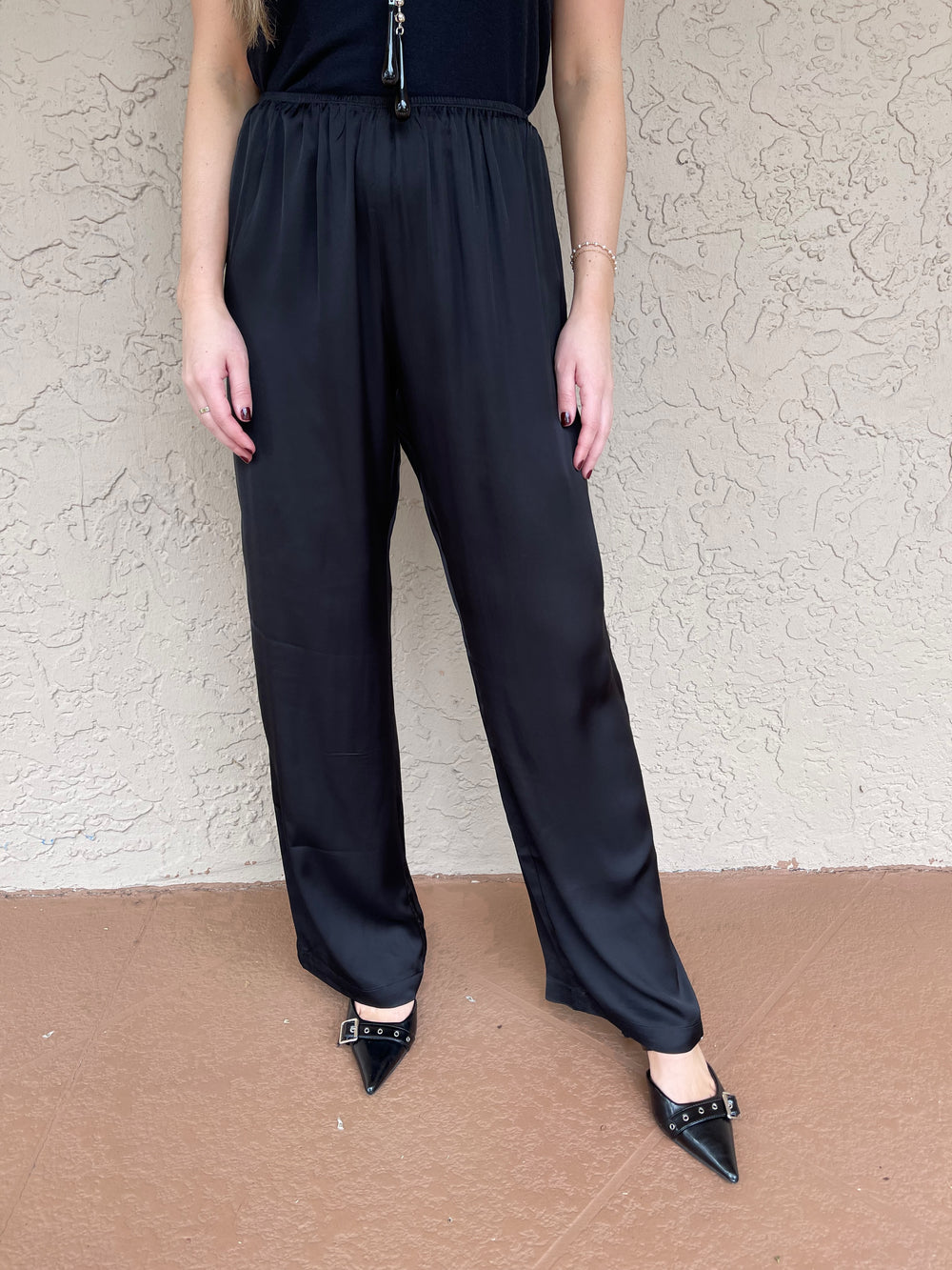 The Silky Simple Pant - Jet