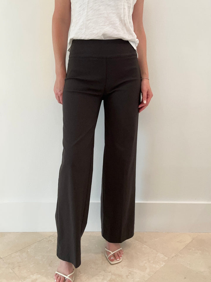 Control Stretch Wide Leg Pant - Chocolate