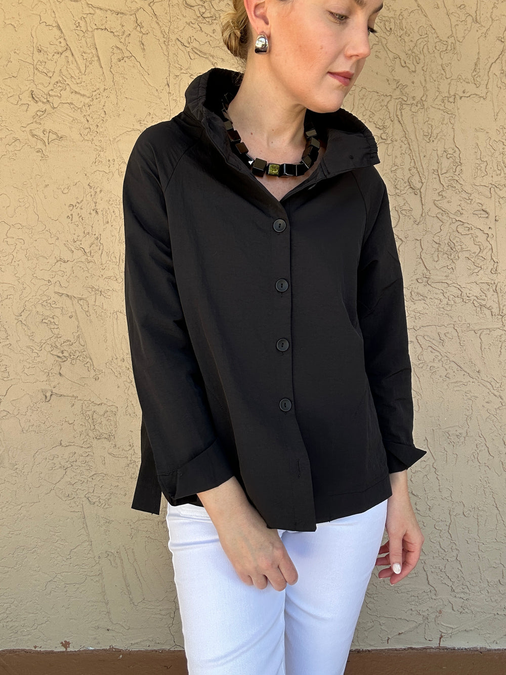 Woven Black Top
