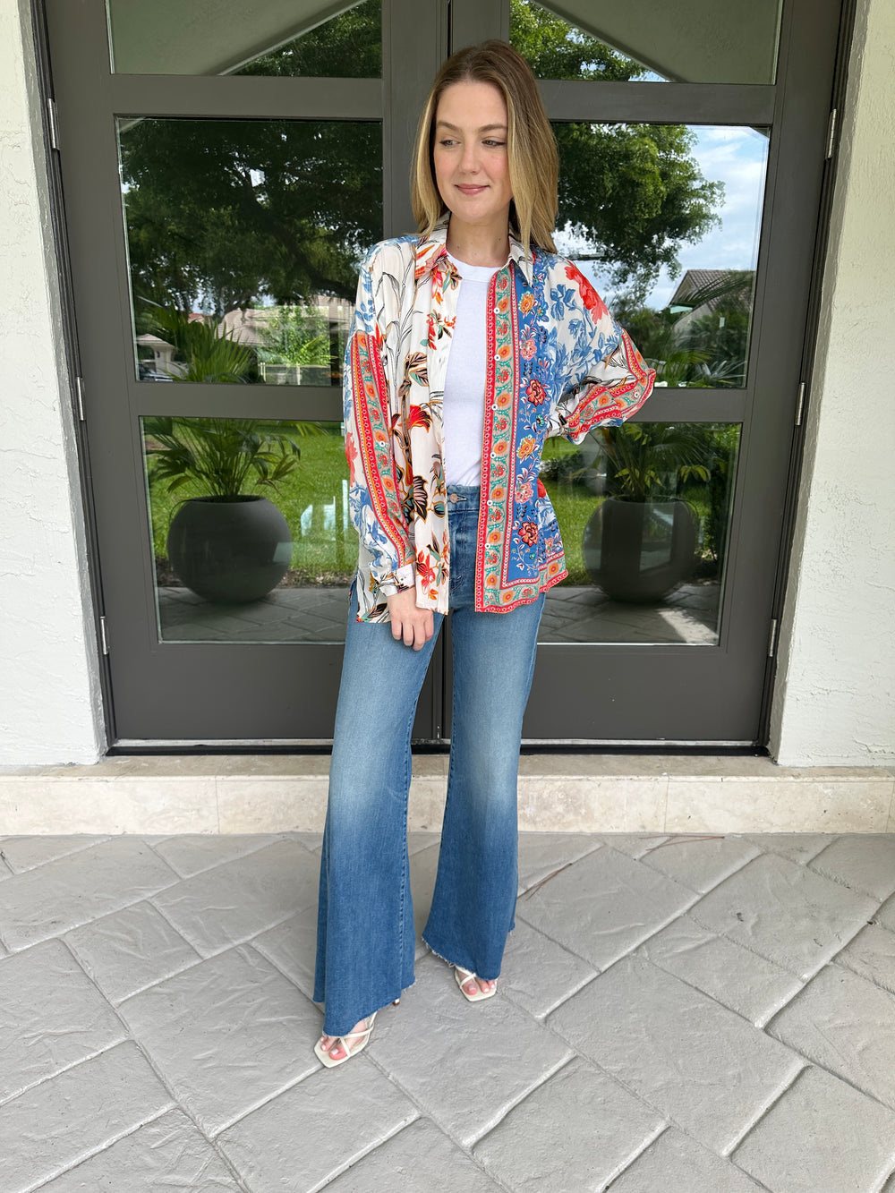 Tolani Kennedy Cupro Big Shirt - Pearl