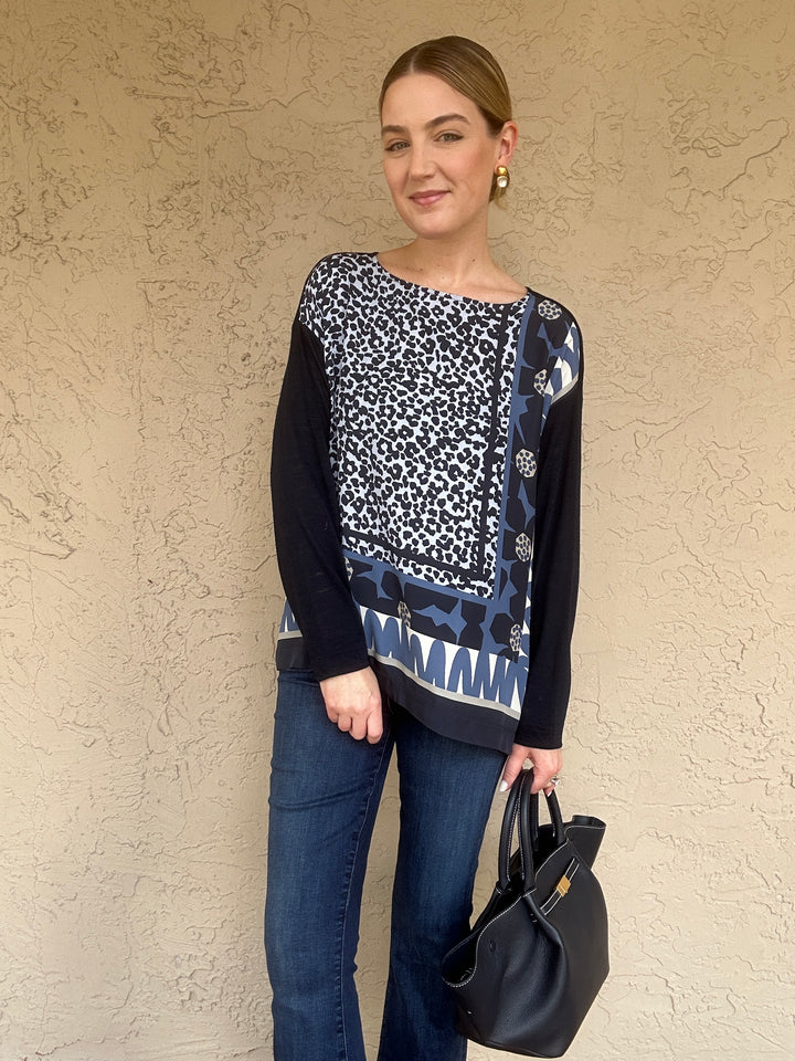 WHYCI Leopard Print Front Top 