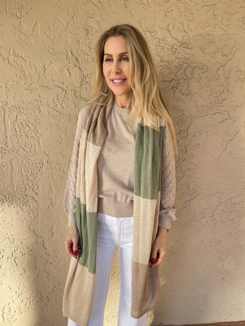 Striped Silky Travel Wrap - Bamboo Combo