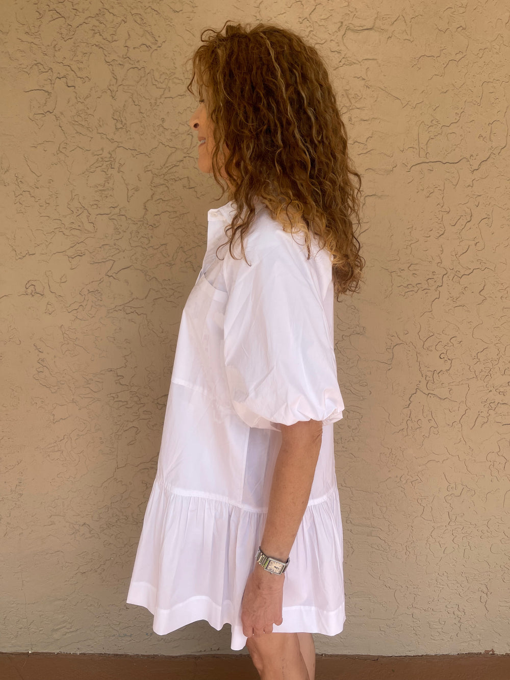 Simkhai Crissy Cotton Poplin Dress - White