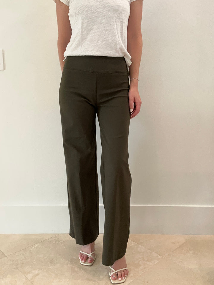 Control Stretch Wide Leg Pant - Hunter