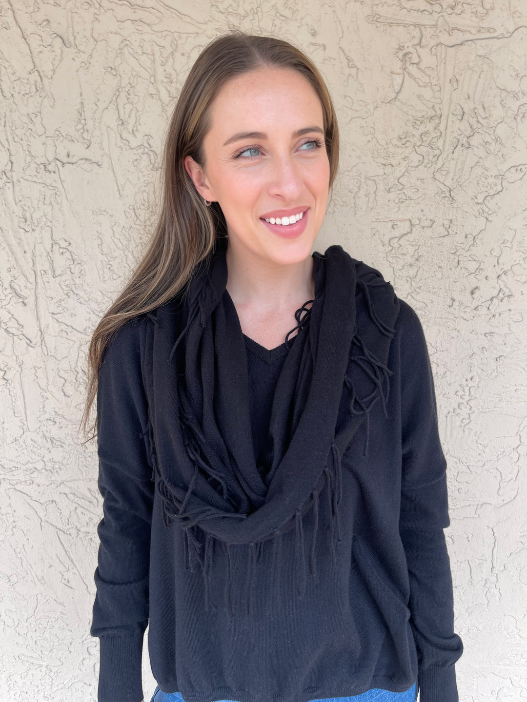 Fringe Wrap - Black