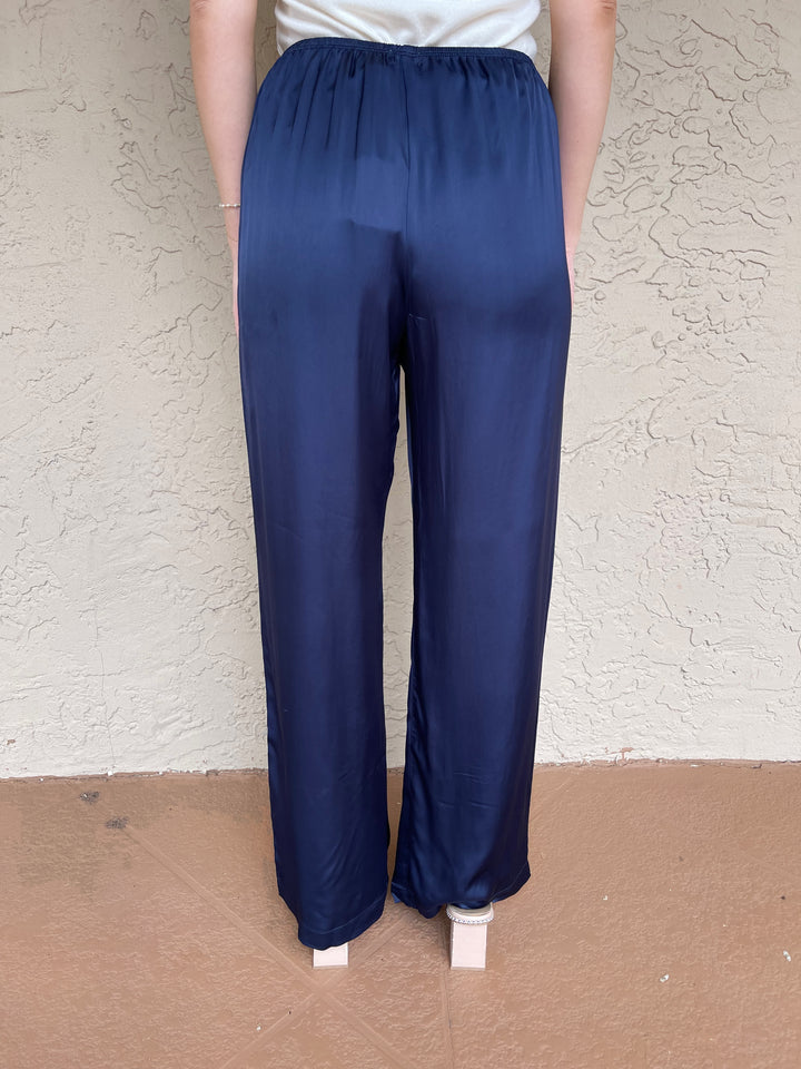 Donni The Silky Simple Pant - Navy