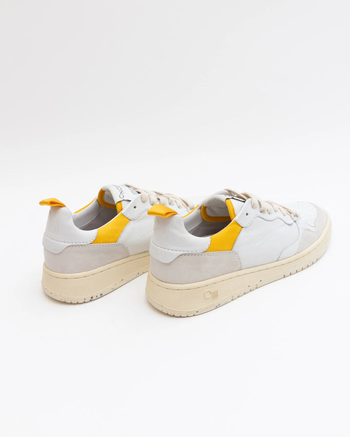 Oncept - Phoenix in White Cloud features a luxe colorway, organic cotton laces, butter leather and re-speckled soles. A modern mix on old school '90's style. 