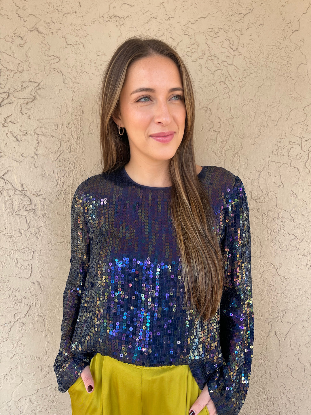 Velvet Evie Sequin Top - Baltic