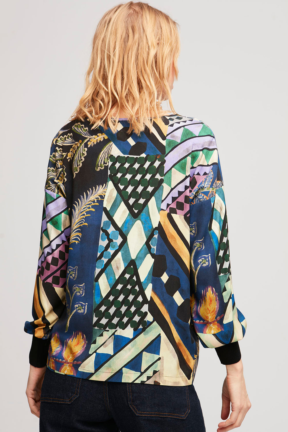 Aldomartins Geometric V-Neck Top